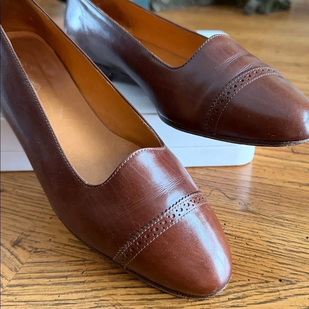 🔥RalphLaurenCollection PurpleLabelAllLeather ClassicTimelessEUCMadeInItaly7.5B - Picture 2 of 8